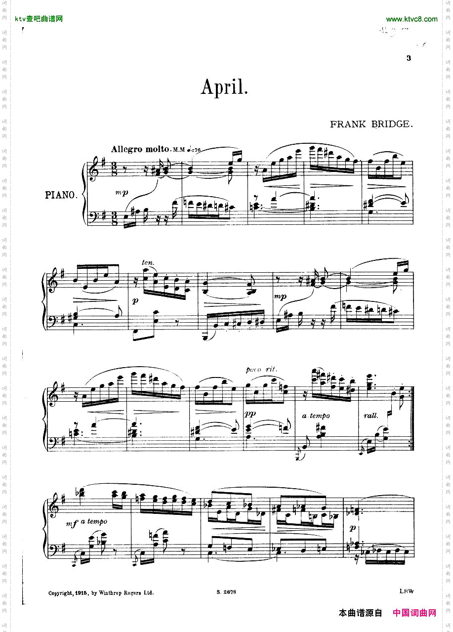 BridgeH68ThreeSketchesApril,Rosemary,ValseCapricieuse1906