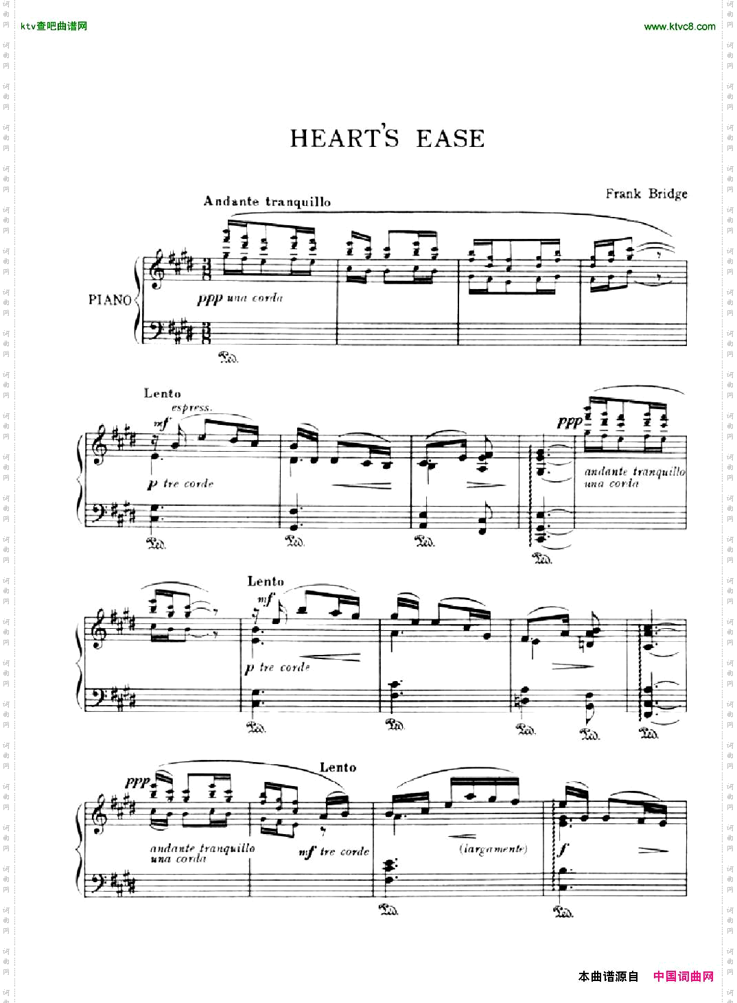 Bridge,Frank-ThreeLyrics-No.1Heart’sEase