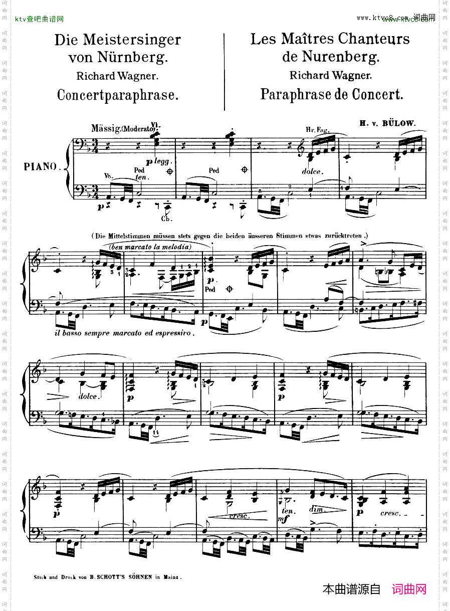 buliow-wagnerdiemeistersingerconcertparaphrase