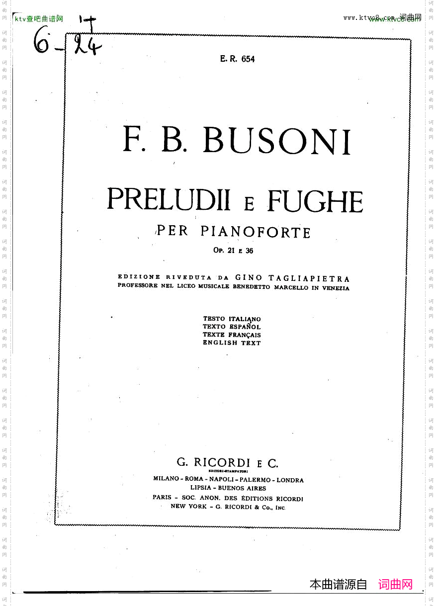 BUSONI-Preludeandfugueop211