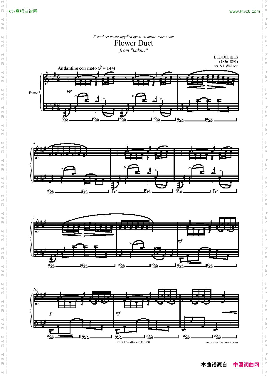 L.Delibes-FlowerDuetfromLakmeforpiano
