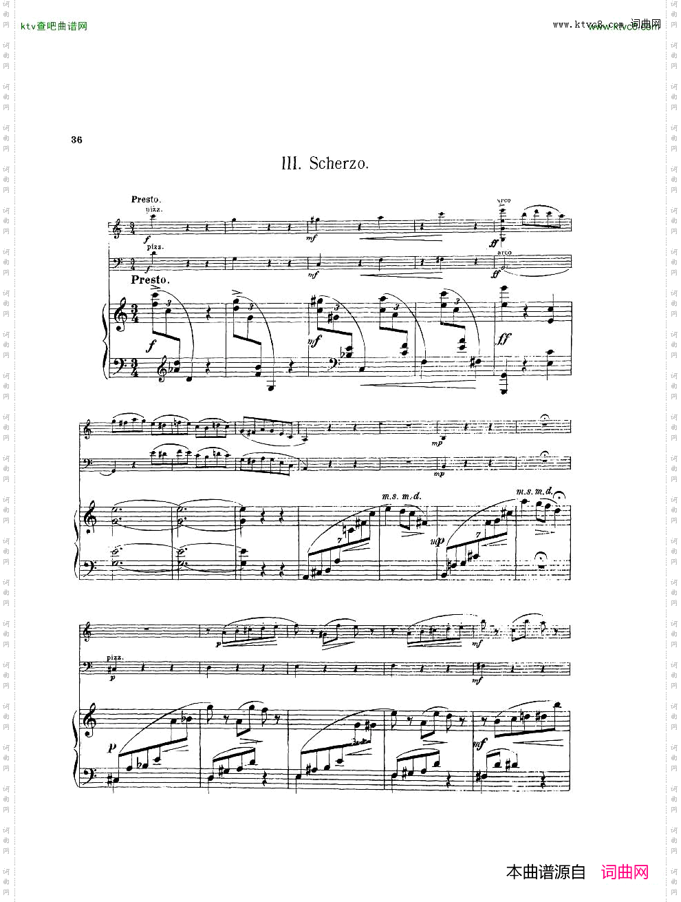 Arensky-op73-PianoTrioNo.2inFminor1905一