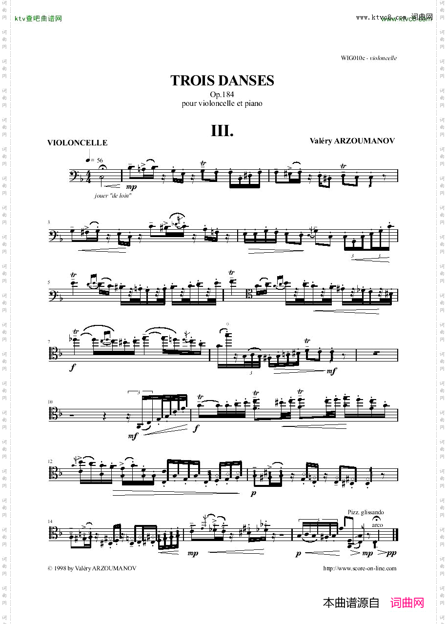 Arzoumanov-Op184-TroisDansesForCelloAndPiano