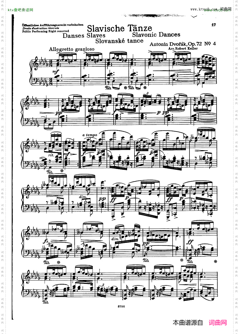 DvorakArrKellerSlavonicDancesOp72Book1