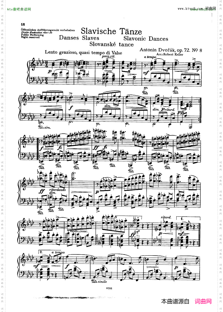 DvorakArrKellerSlavonicDancesOp72Book2