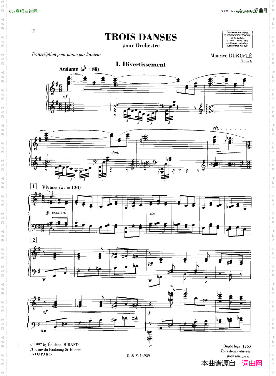 Duruflé-Op.6TroisDanses