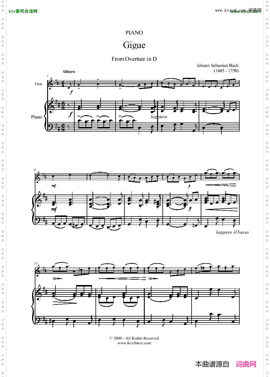 Bach-Gigue-Flutepiano