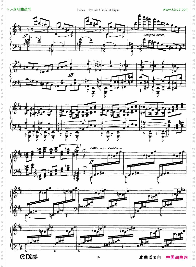 FranckPréludeChoraletFugue