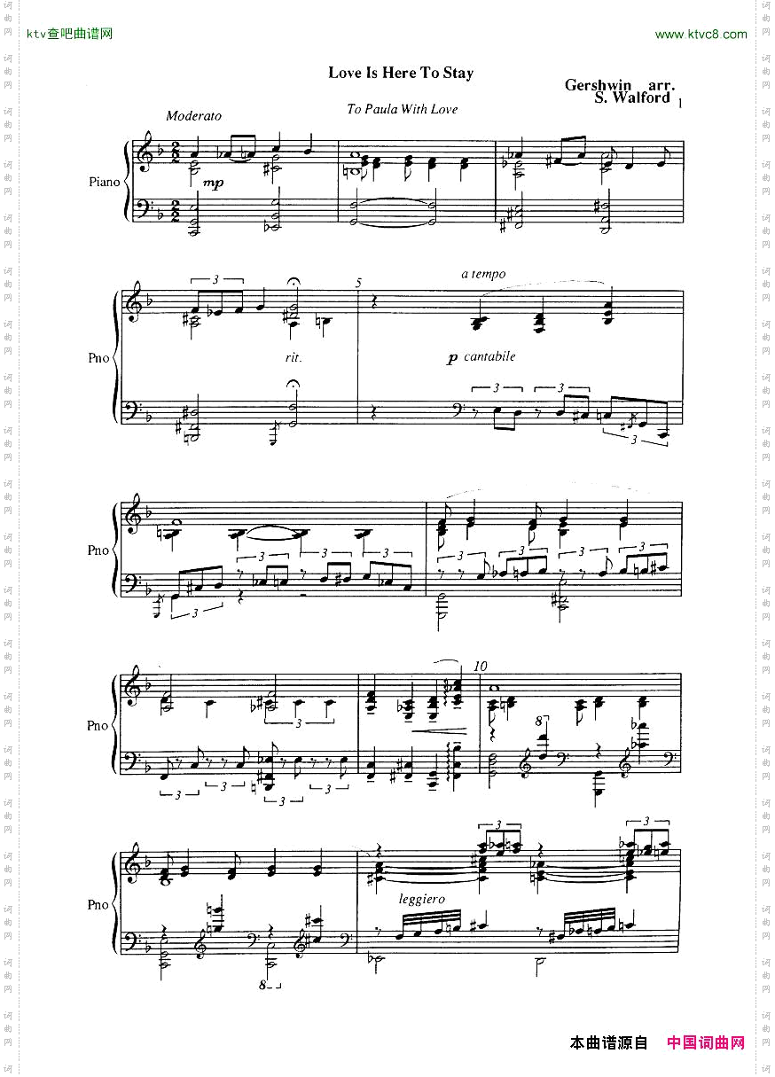 Gershwin-LoveIsHeretoStayArrangedbyS.Walford