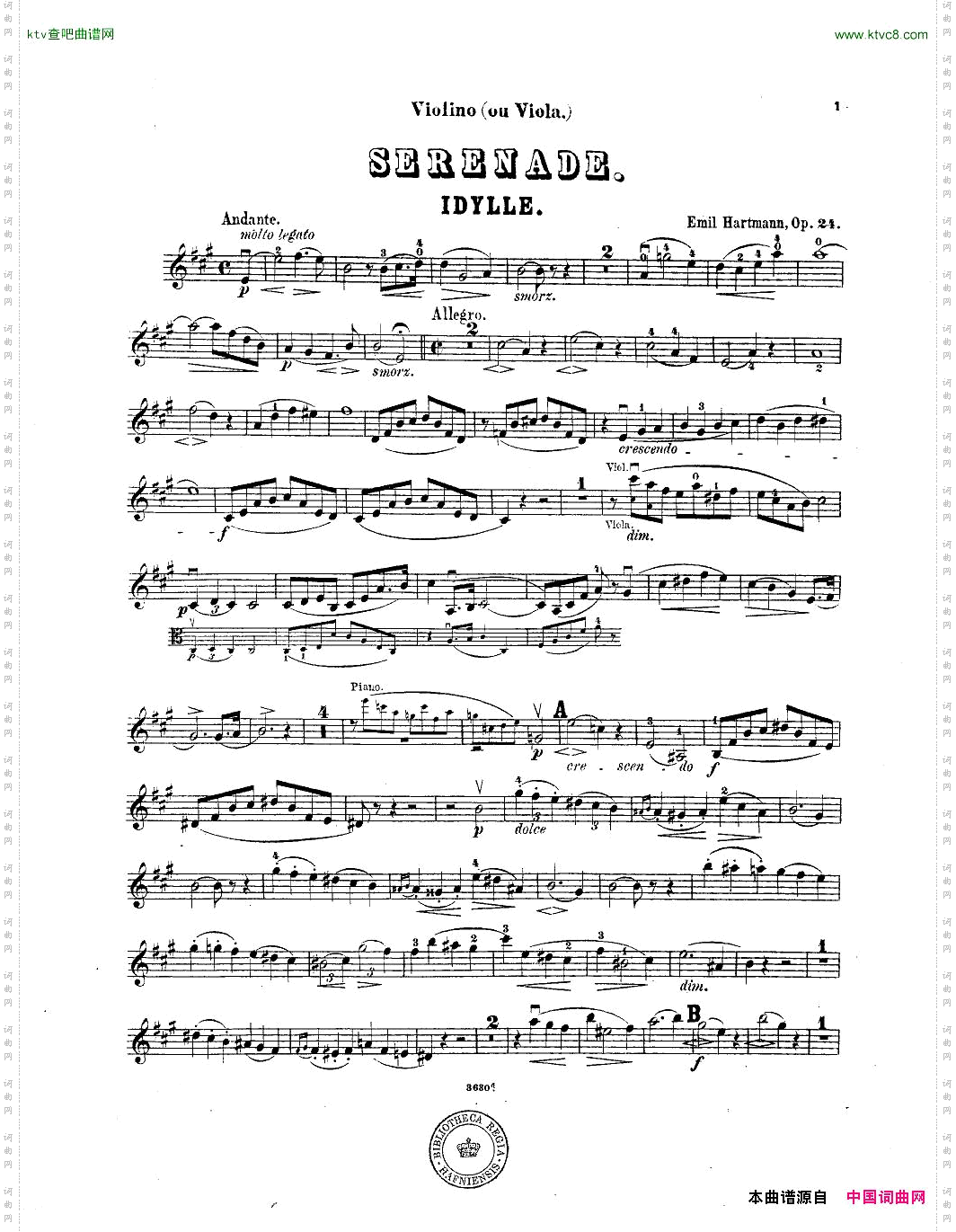 Hartmann-Serenade,op.24pourClarinetteVioloncelleetPiano