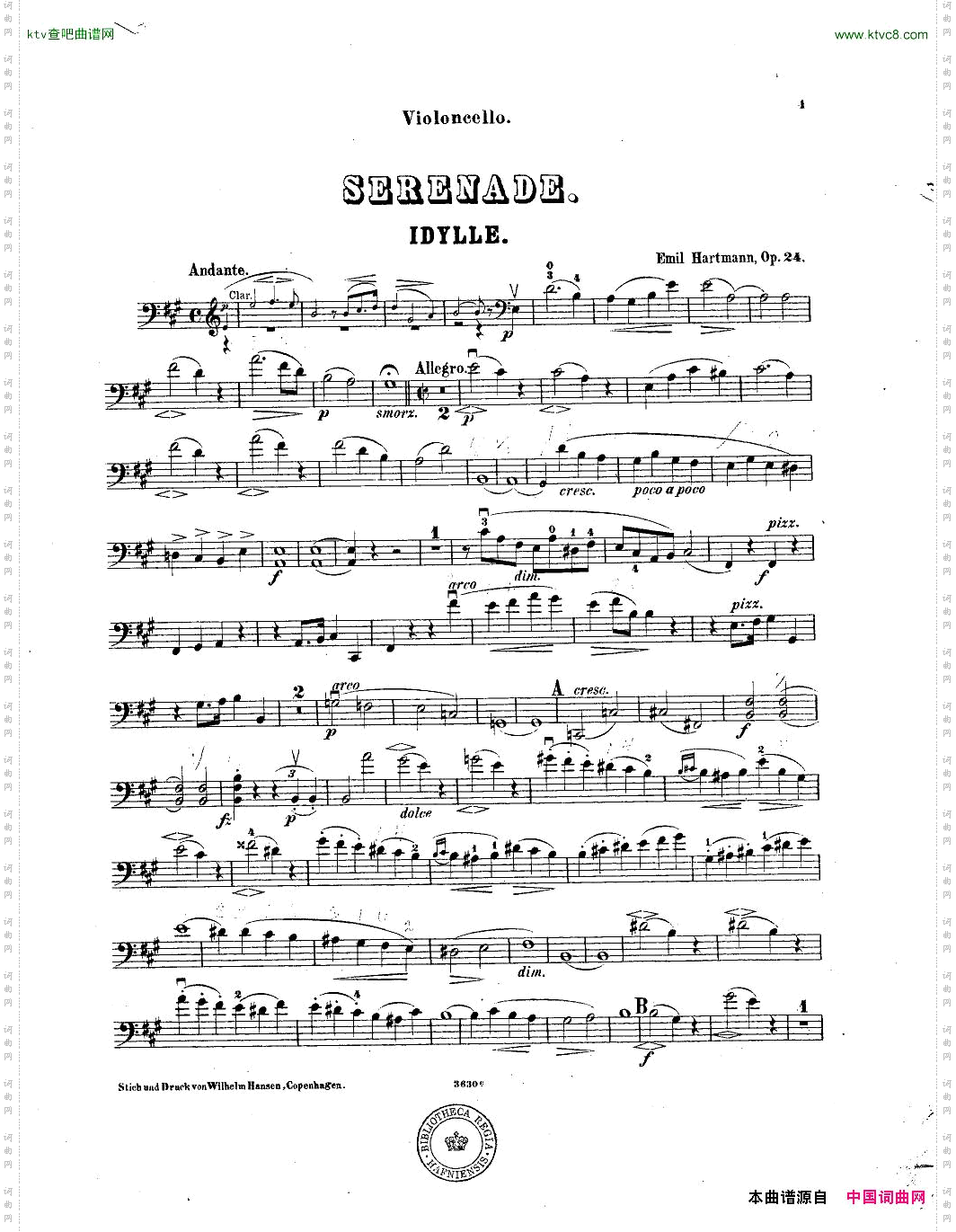 Hartmann-Serenade,op.24pourClarinetteVioloncelleetPiano