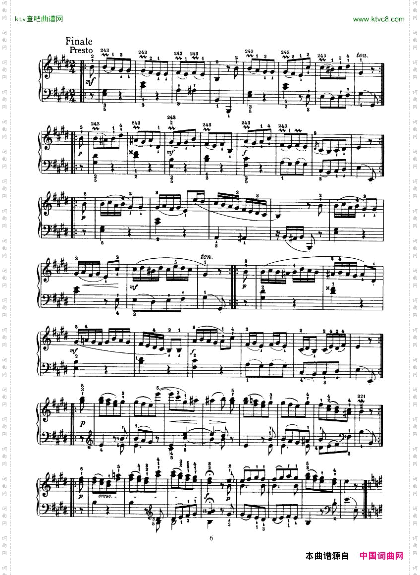 Haydn-PianoSonataNo31InE