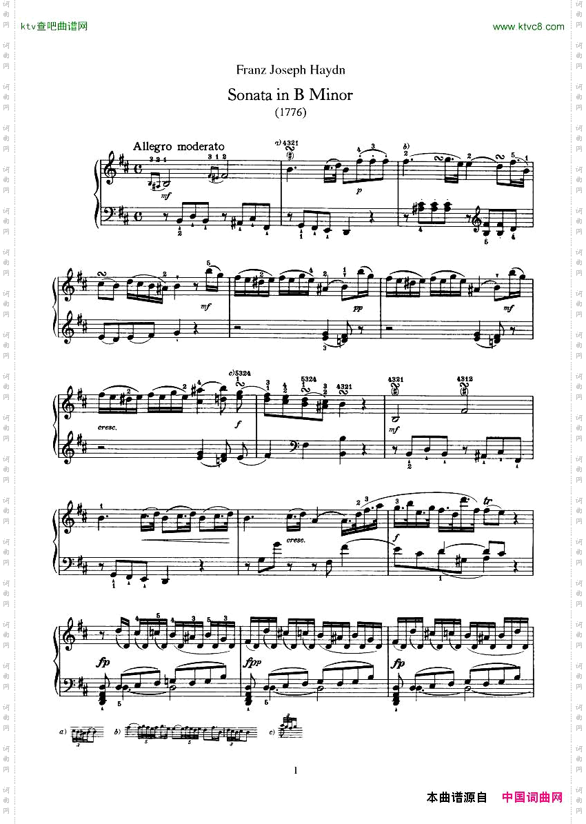 Haydn-PianoSonataNo32InB