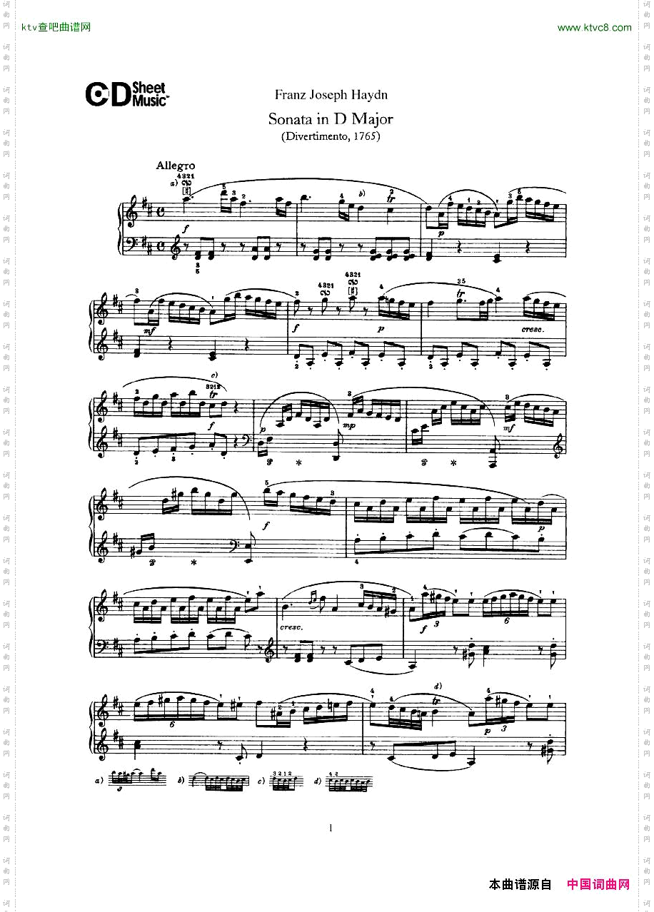 HaydnJoseph-Sonatano.4inDMajor