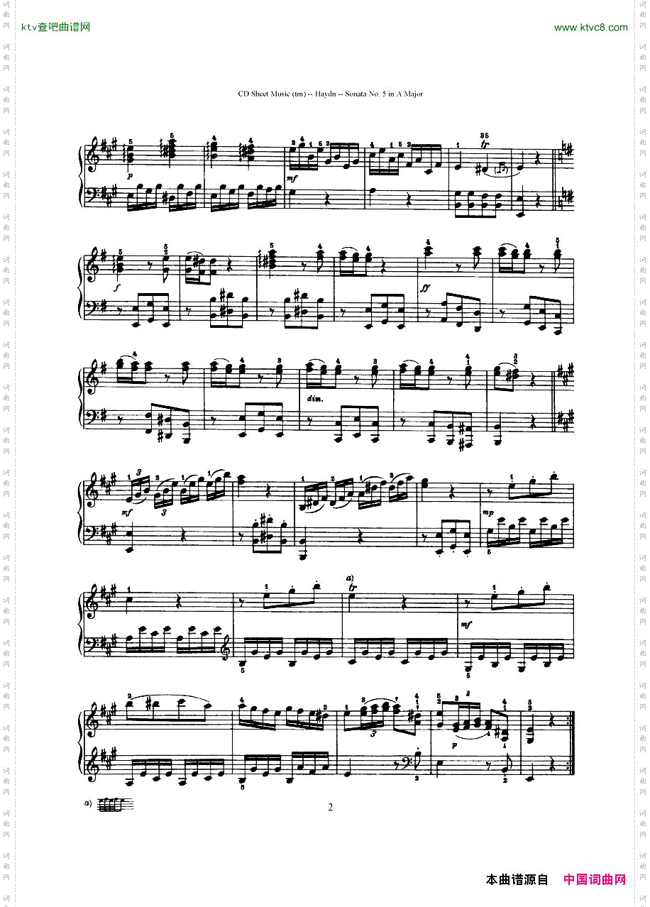 HaydnJoseph-Sonatano.5inAMajor