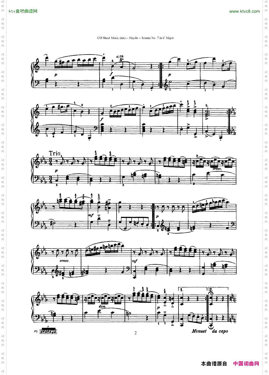 HaydnJoseph-Sonatano.7inCMajor