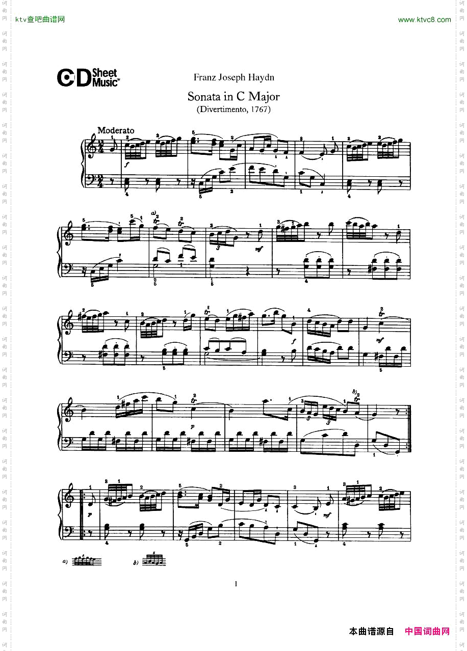 HaydnJoseph-Sonatano.10inCMajor