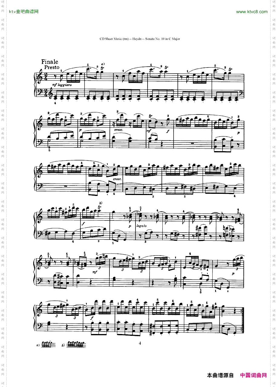 HaydnJoseph-Sonatano.10inCMajor