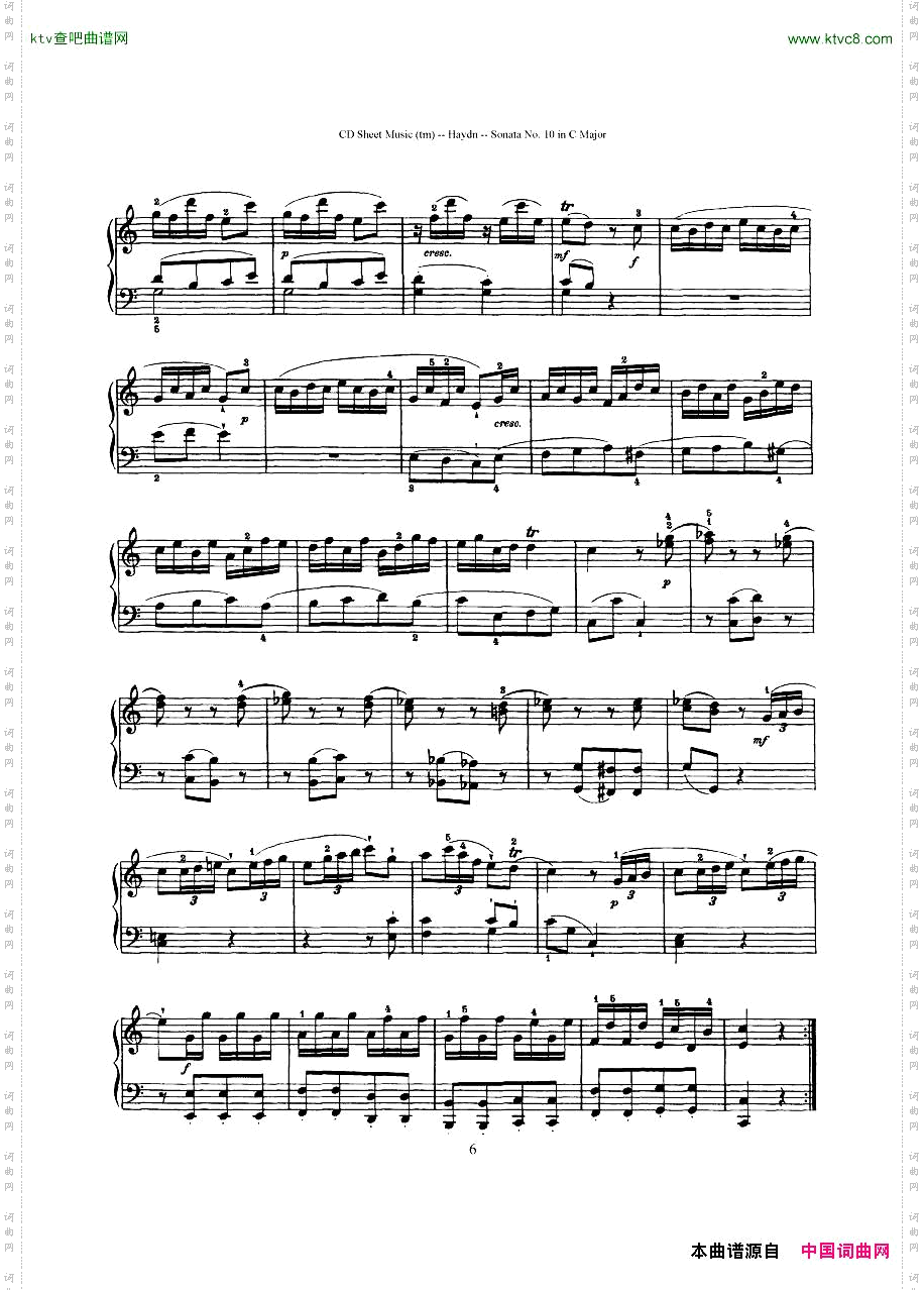 HaydnJoseph-Sonatano.10inCMajor