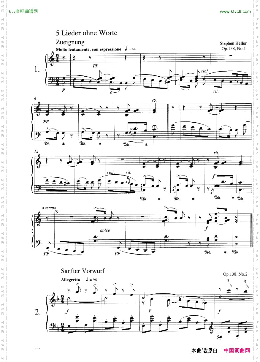 op.138No.1-5FiveSongswithoutwords&op.119No.18