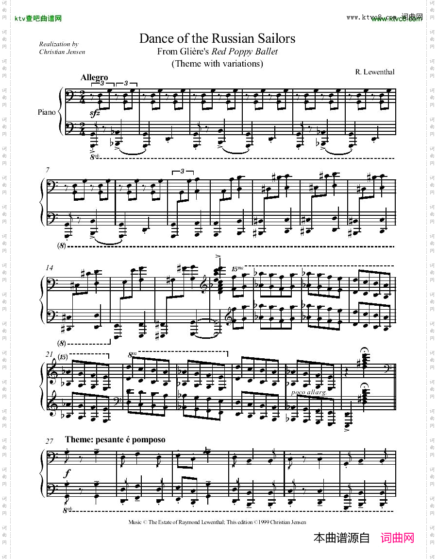 GLIERELEWENTHAL-JENSEN-RussianSailor’sDance
