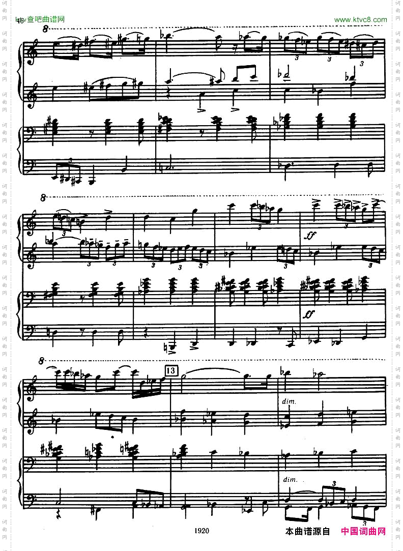 Honegger-SymphonyNo.3Liturgicheskaya2pianos一