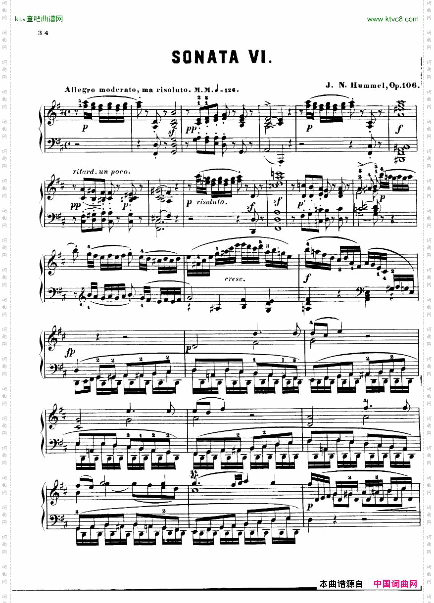 Hummel-SonataNo.6,Op.106,1-Allegromoderatomarisoluto