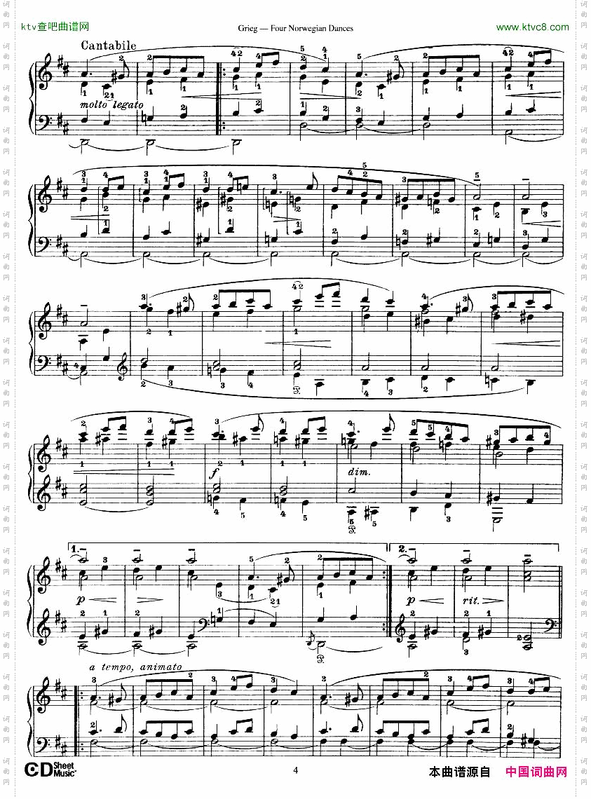 Grieg-FourNorwegianDances