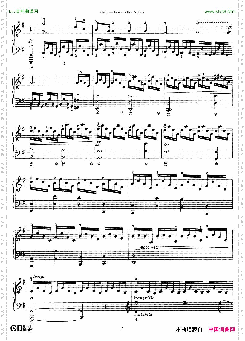 Grieg-FromHolberg’sTime1-5
