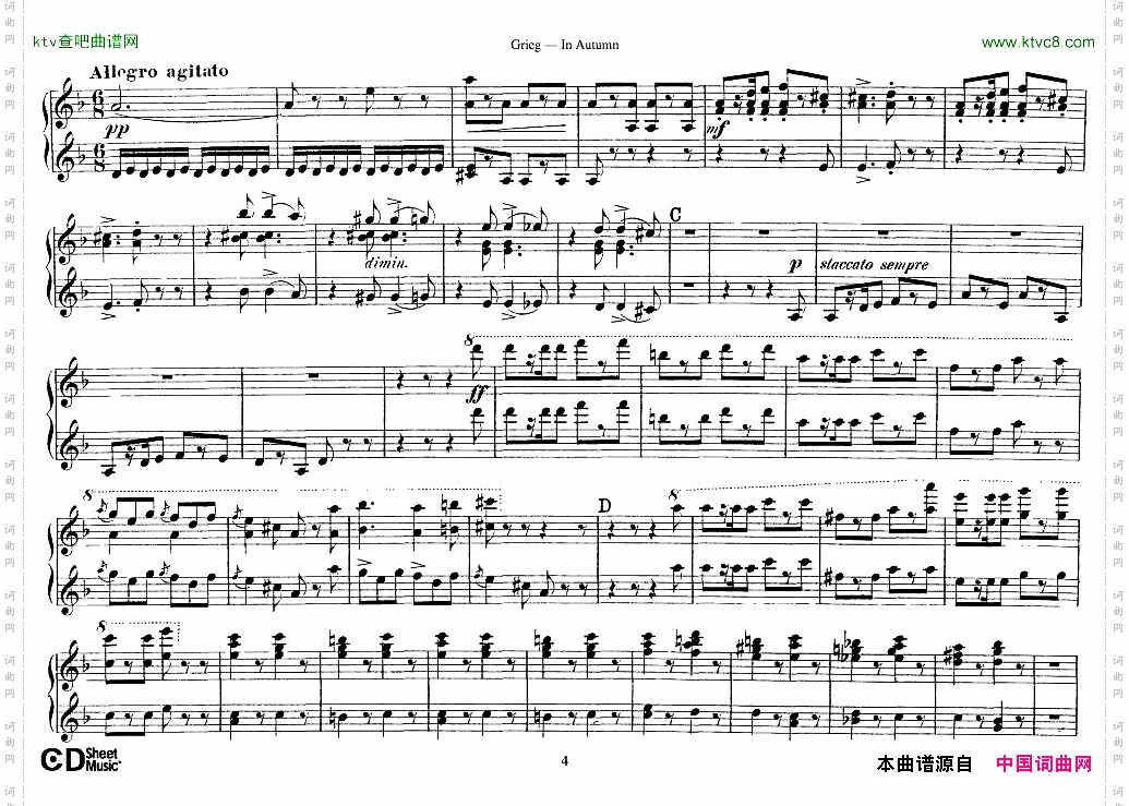 Grieg-InAutumn4Hands