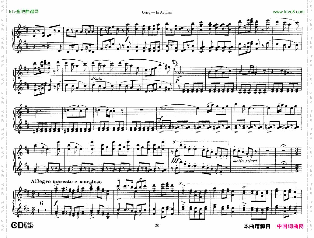 Grieg-InAutumn4Hands