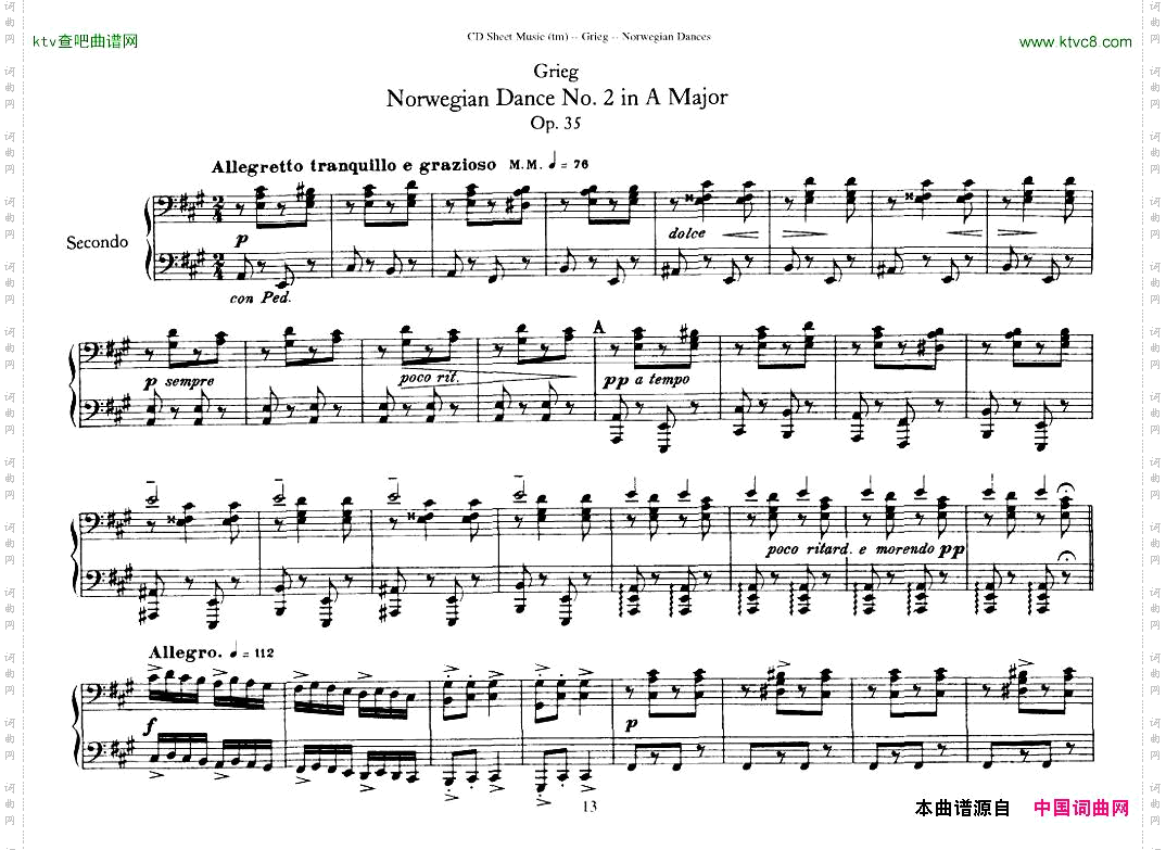 Grieg-NorwegianDanceOp.351-4Duet