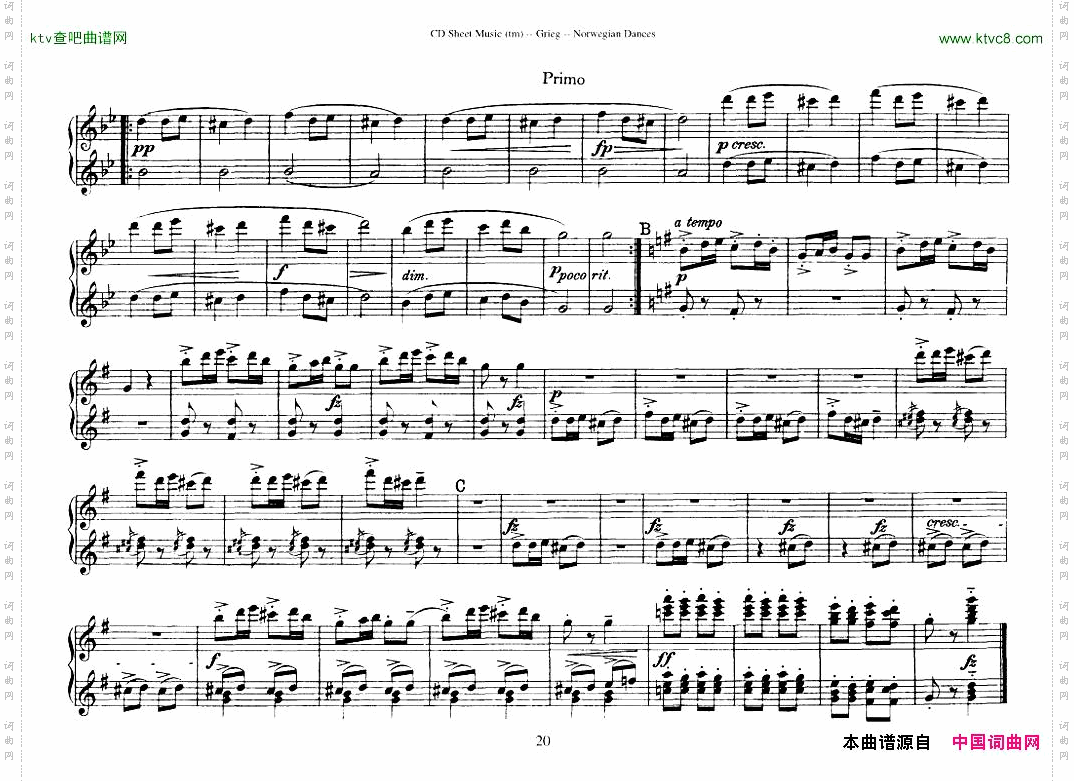 Grieg-NorwegianDanceOp.351-4Duet