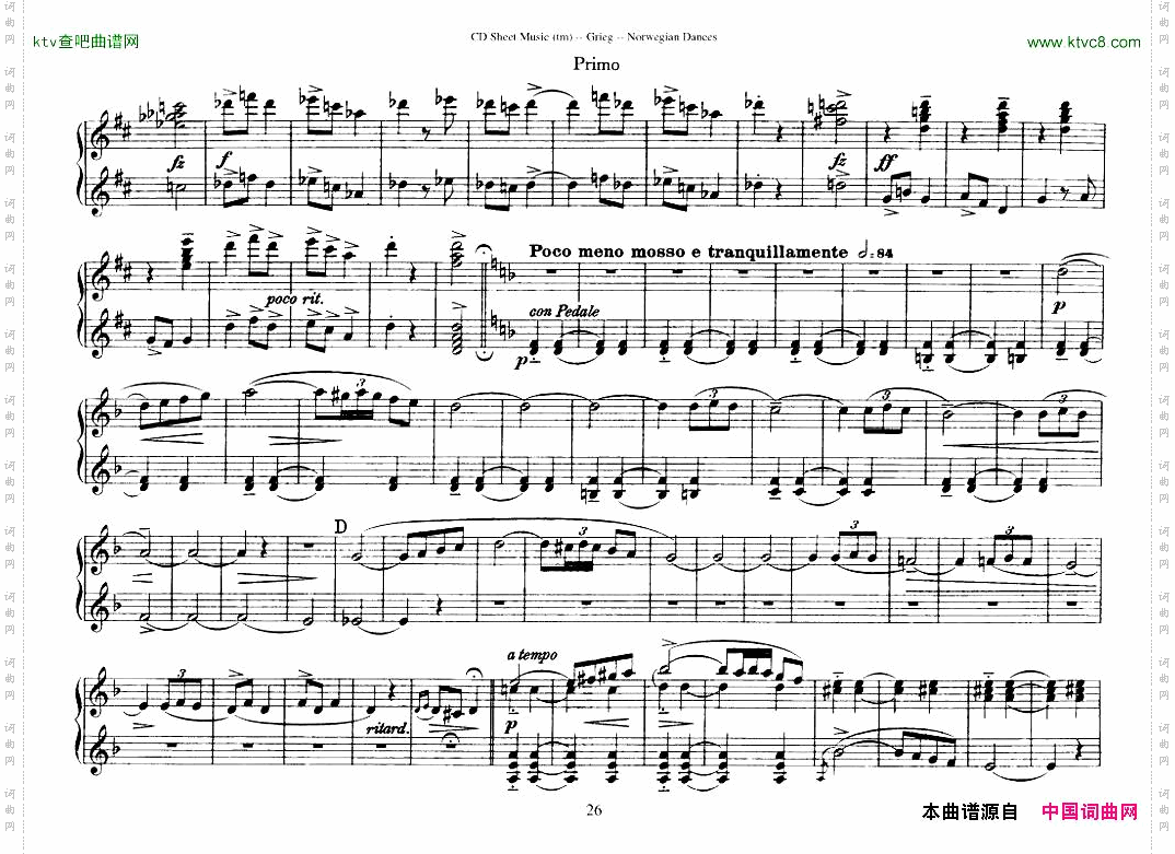 Grieg-NorwegianDanceOp.351-4Duet