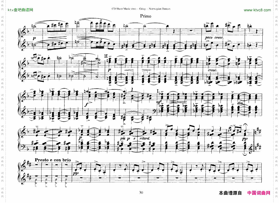 Grieg-NorwegianDanceOp.351-4Duet