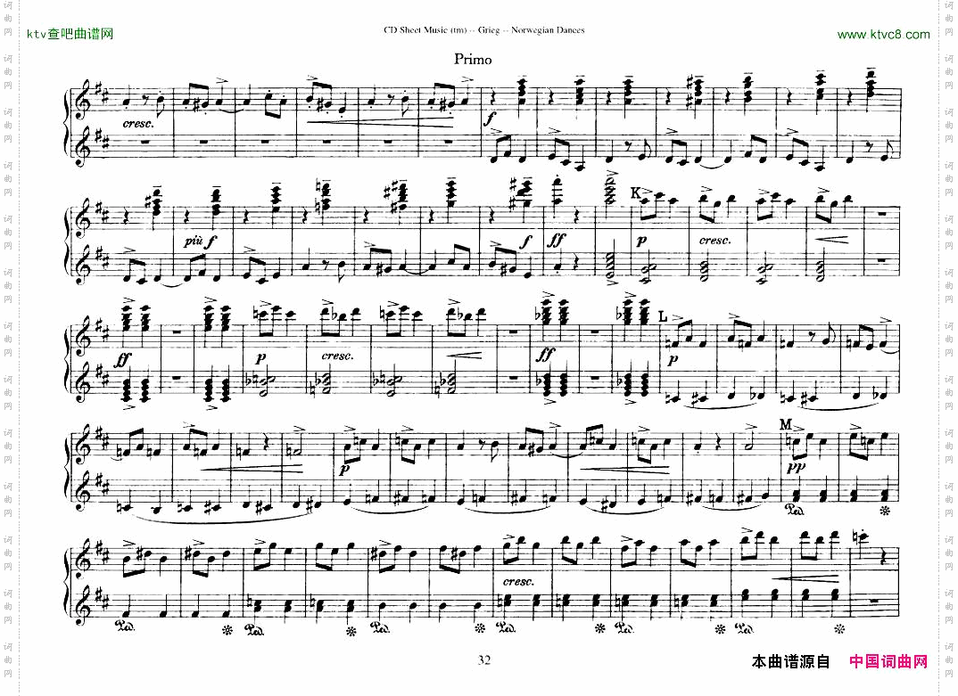 Grieg-NorwegianDanceOp.351-4Duet