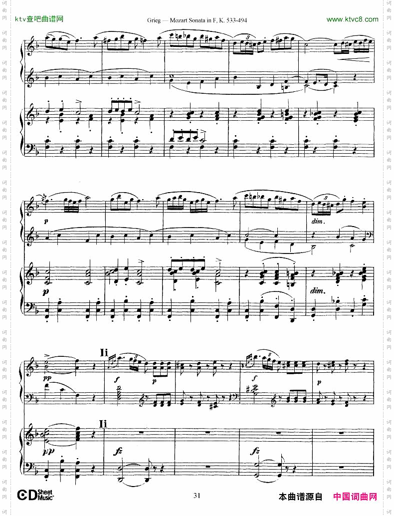 Grieg-SonataK533Mozart2ndPianoGrieg
