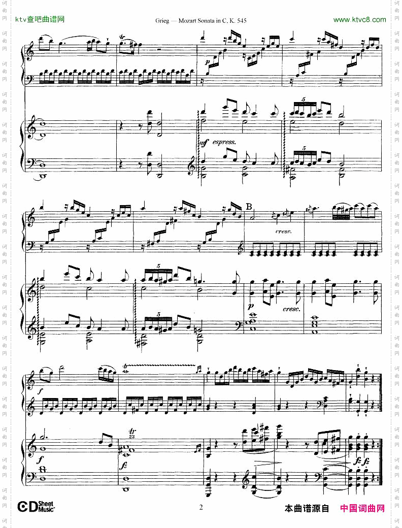 Grieg-SonataK545Mozart2ndPianoGrieg