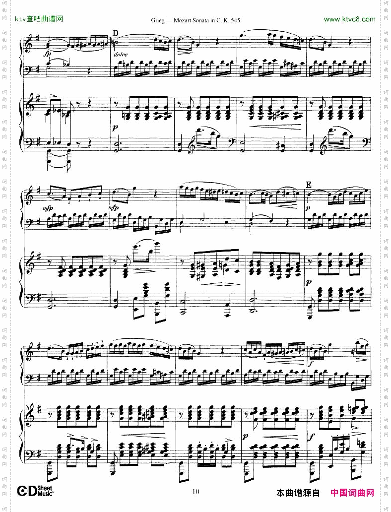 Grieg-SonataK545Mozart2ndPianoGrieg