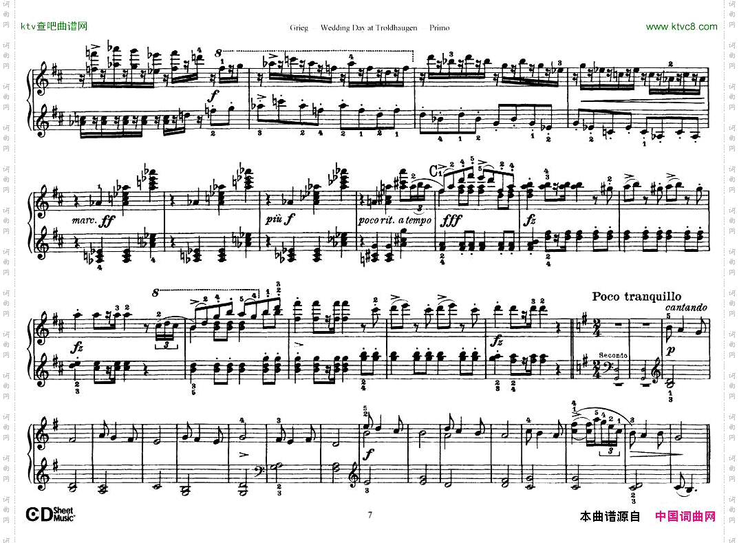 Grieg-WeddingdayAtTroldhaugen4Hands