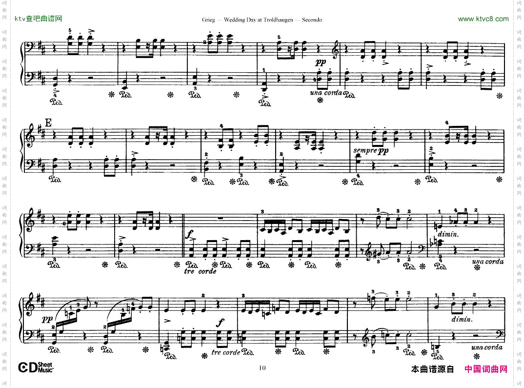 Grieg-WeddingdayAtTroldhaugen4Hands