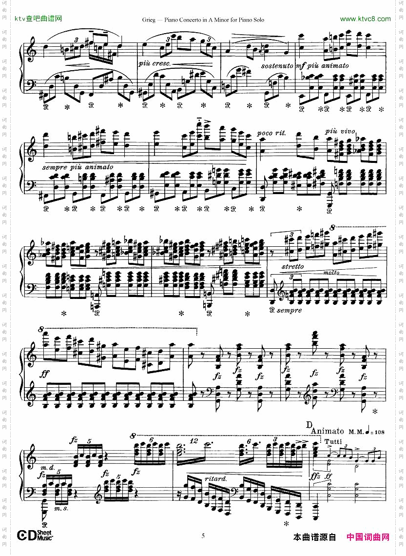 PianoConcertoinAminor,Op.161868,rev.1907pianosoloarr.