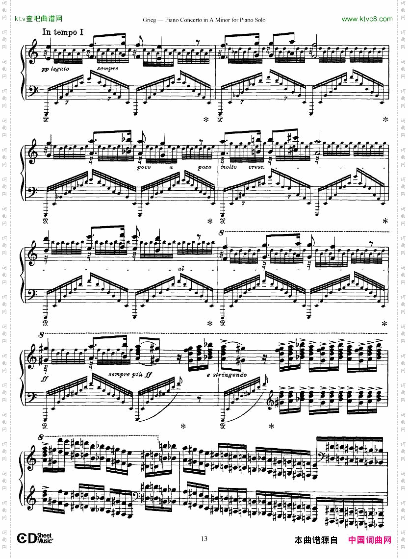 PianoConcertoinAminor,Op.161868,rev.1907pianosoloarr.