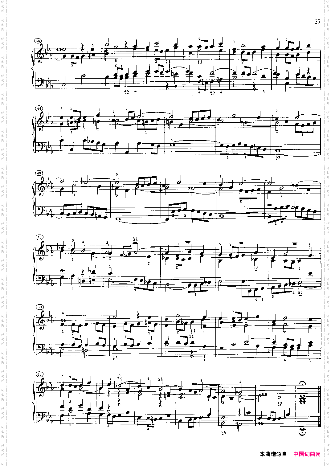 平均律钢琴曲集赋格四声部