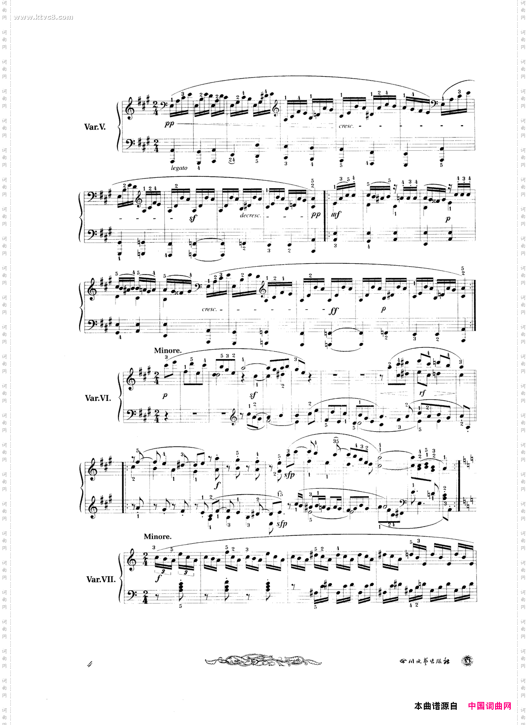 贝多芬钢琴变奏曲集五