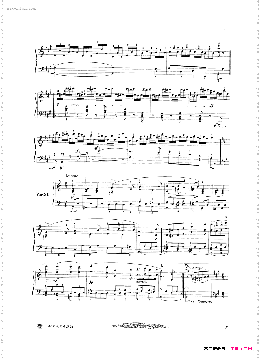 贝多芬钢琴变奏曲集五