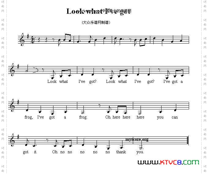 LookwhatI'vegot英文儿歌