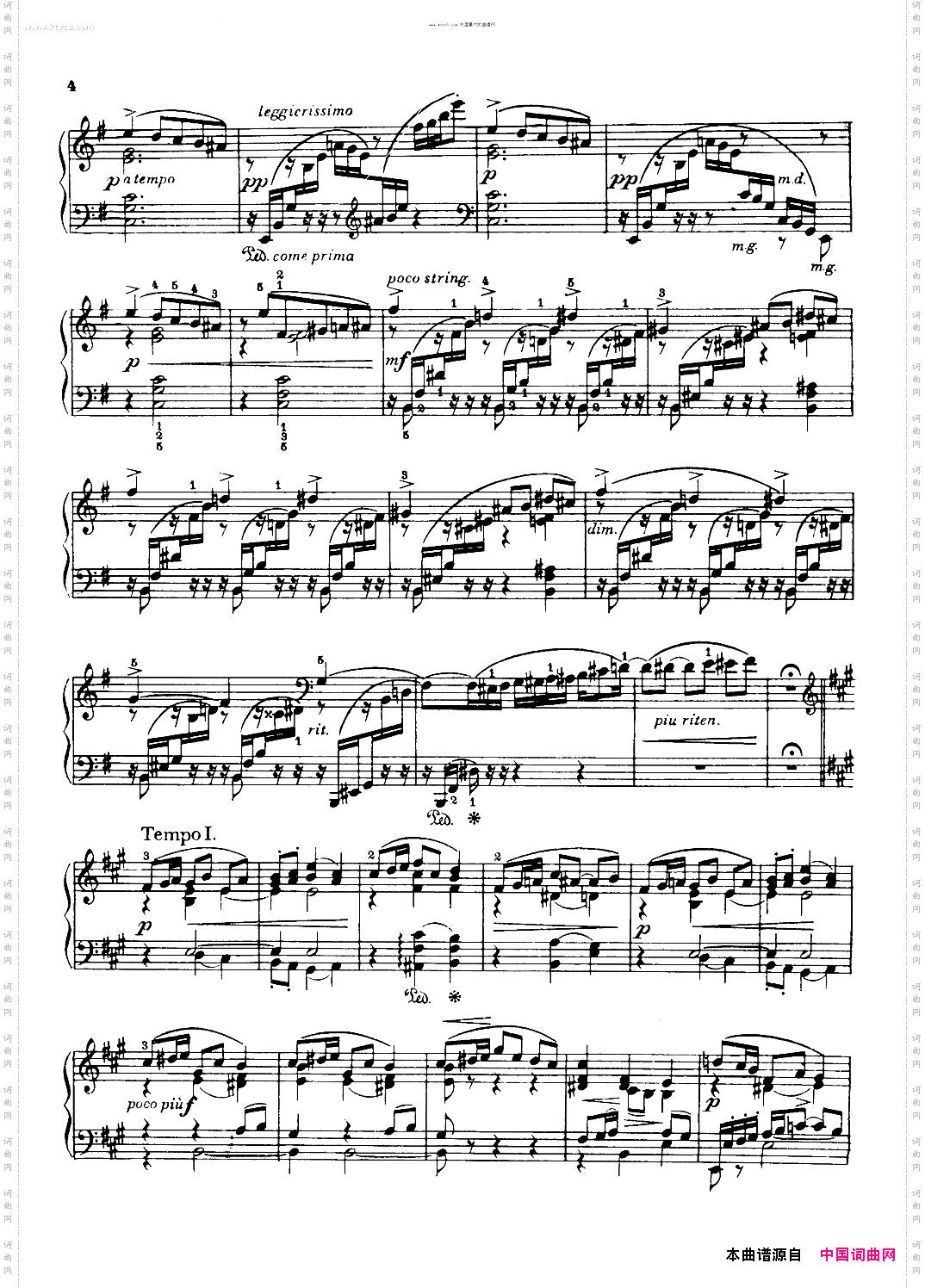 一月-炉边柴可夫斯基作品37四季