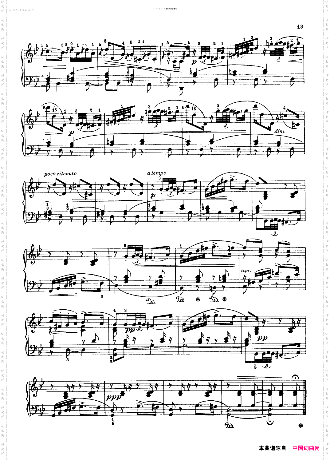 三月-云雀之歌柴可夫斯基作品37四季