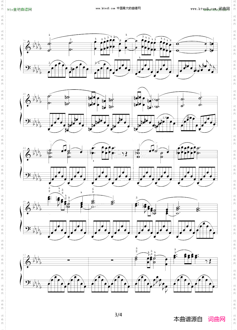 降b小调夜曲，Op.9,No.1肖邦第1号夜曲